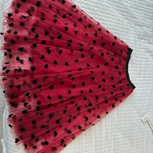 Chicwish  Skirt with Black Heart Pattern